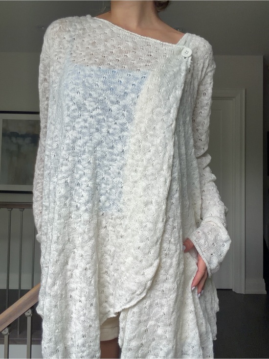 Element Dresses & Skirts - Lightweight Open-Knit Women's Sweater  with Button Detail
